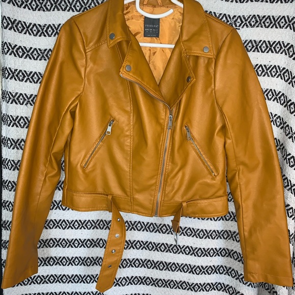 yellow biker jacket primark